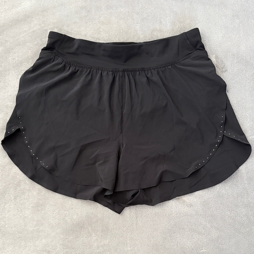 Lululemon fast and free high rise classic fit split short - black
